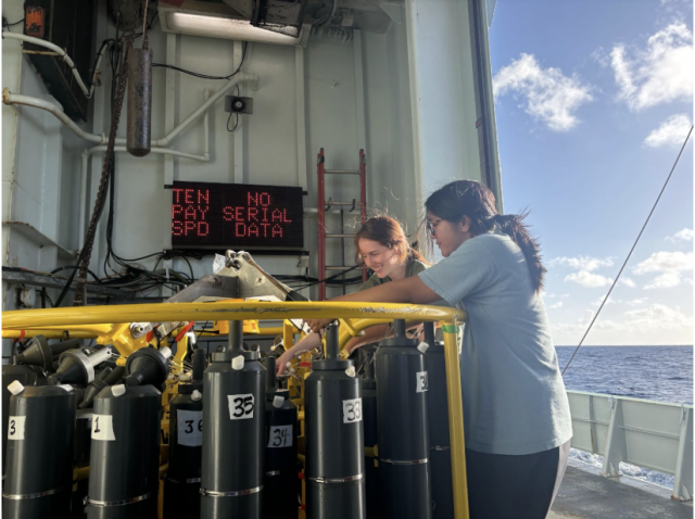 CTD watchstanders Jenna and Roxanne hard at work