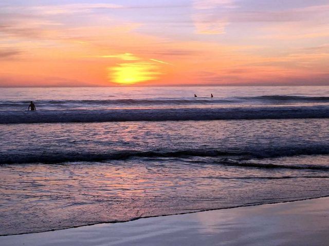 Sunset surf at Sands beach. Credit: Brian Wolf
