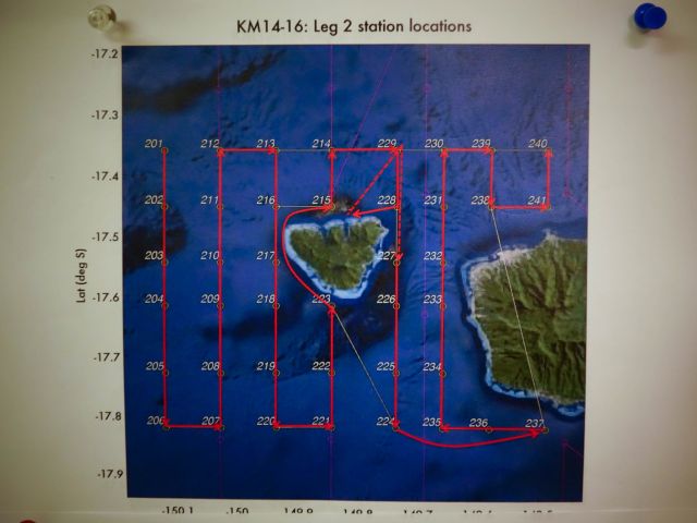 KM14-16 Cruise Station Map