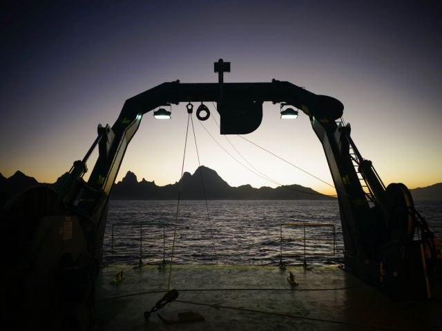 island view through the A-frame